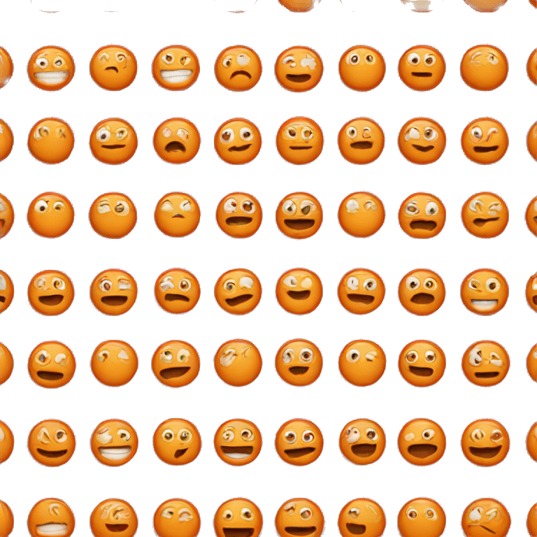 Orange colored emojis emoji