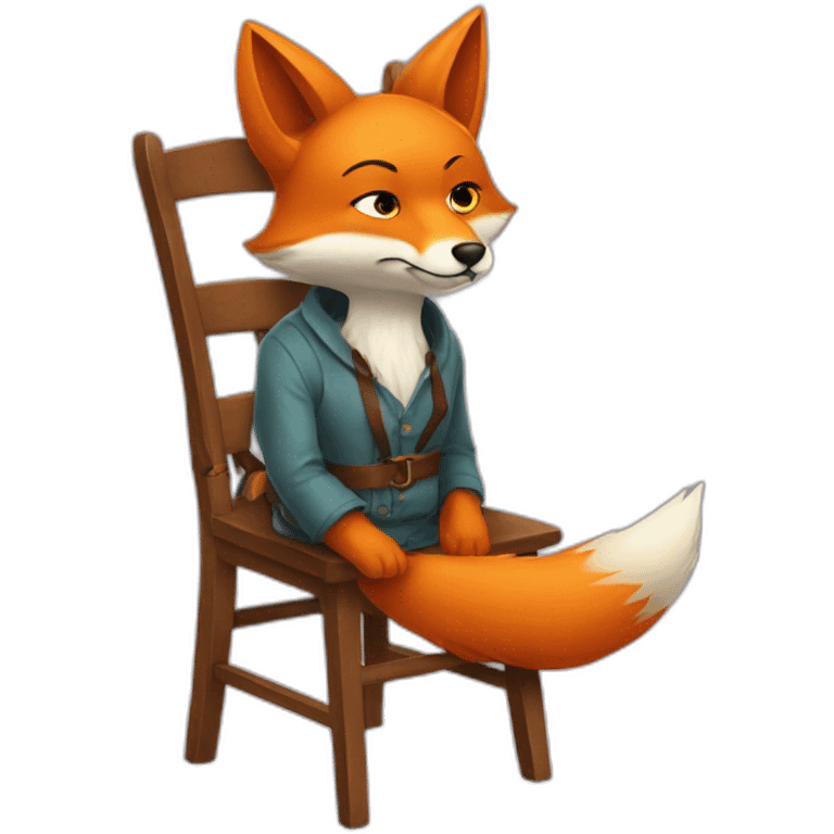 Fox tied to a chair emoji