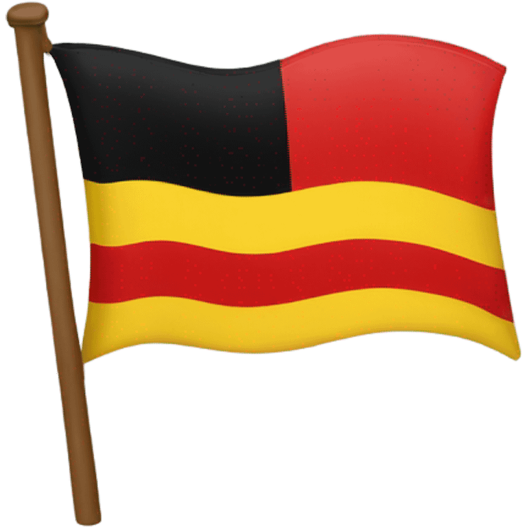 Flag with black and red and yelloe emoji