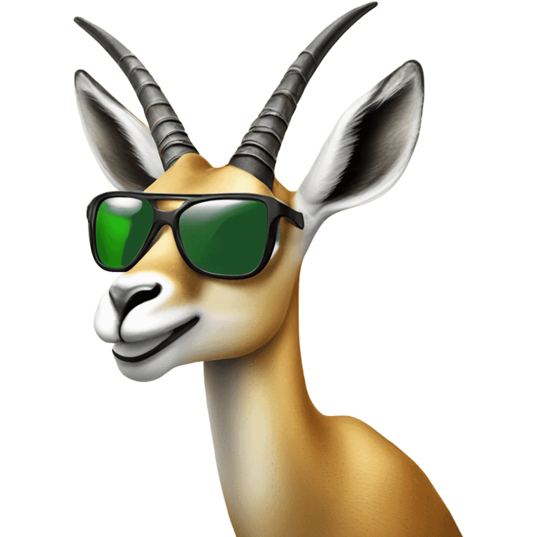 Springbok’s head wearing sunglasses and drinking a beer emoji