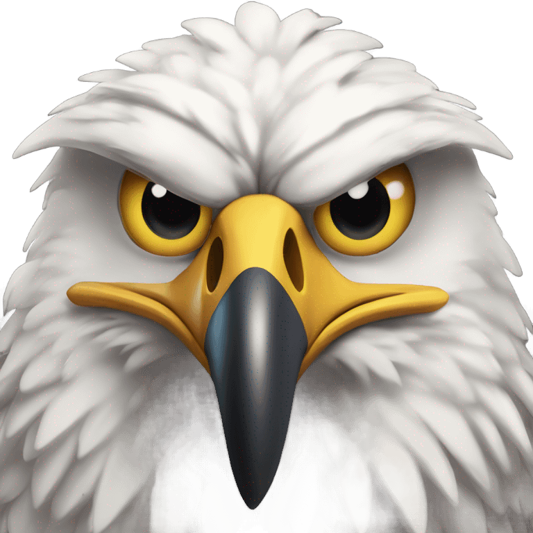 Scary eagle emoji