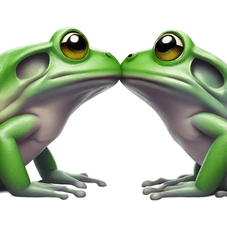 Frogs making out emoji