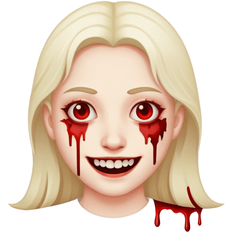 Bloody smiler emoji