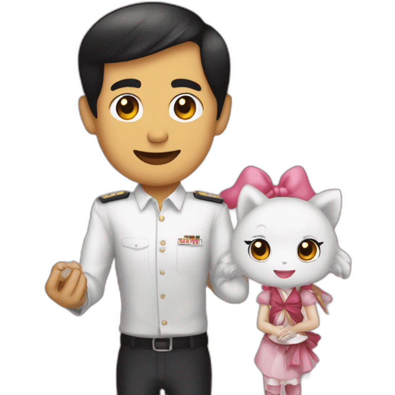 Jokowi holding anime madoka girl emoji