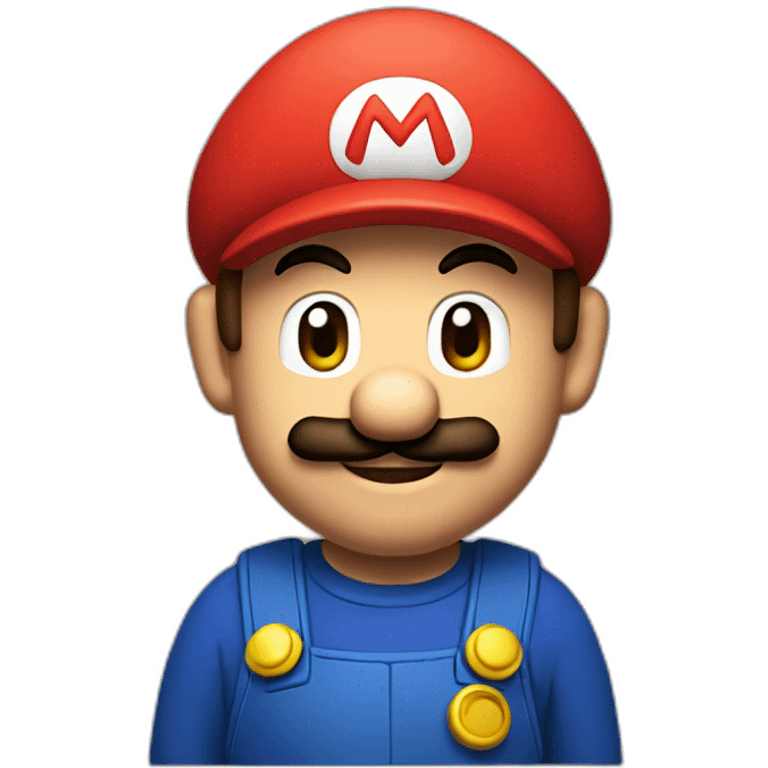 Mario with an iPhone emoji