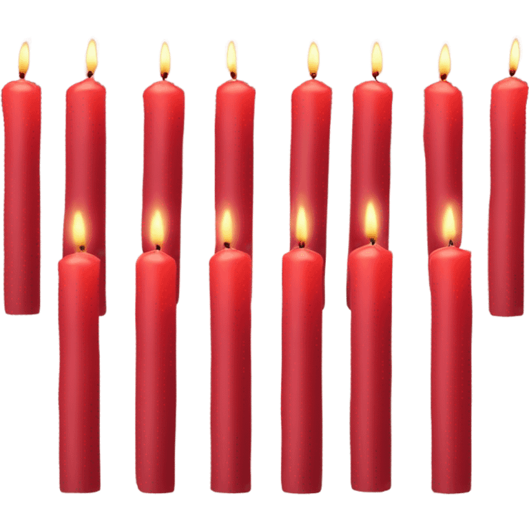 Red Christmas candles  Schwibbogen emoji