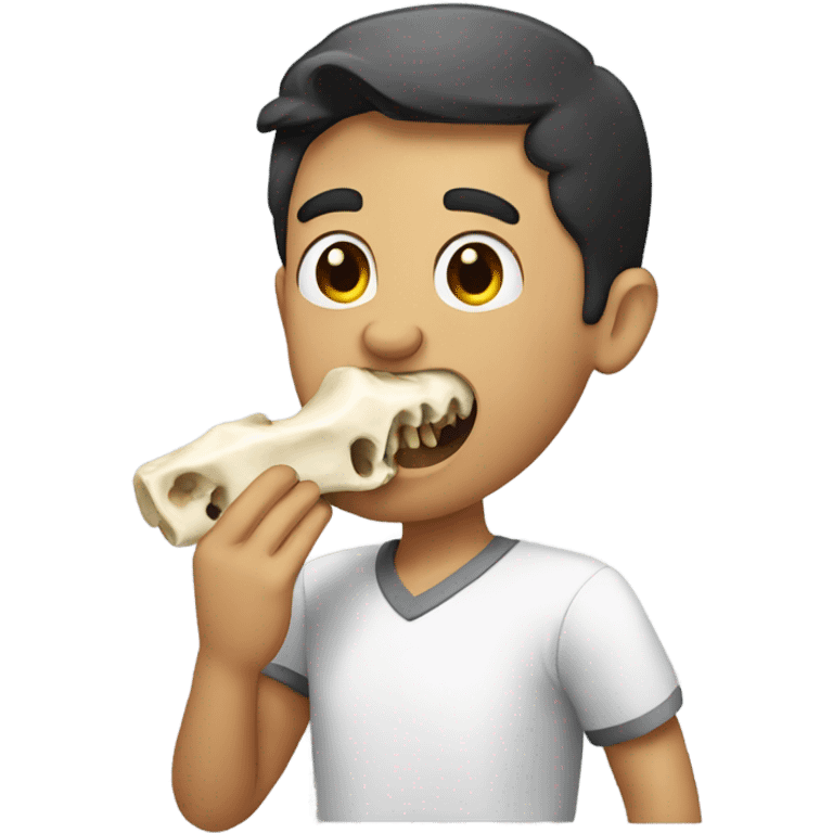 Eating a bone emoji