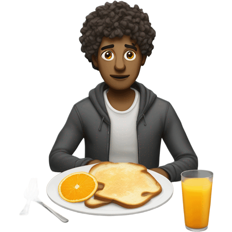 Drunk eating breakfast  emoji