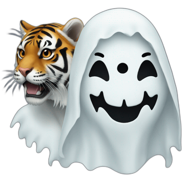 a ghost combined with a tiger emoji