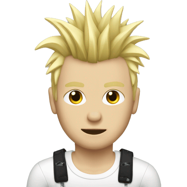 British punk guy with blond spiked hair emoji