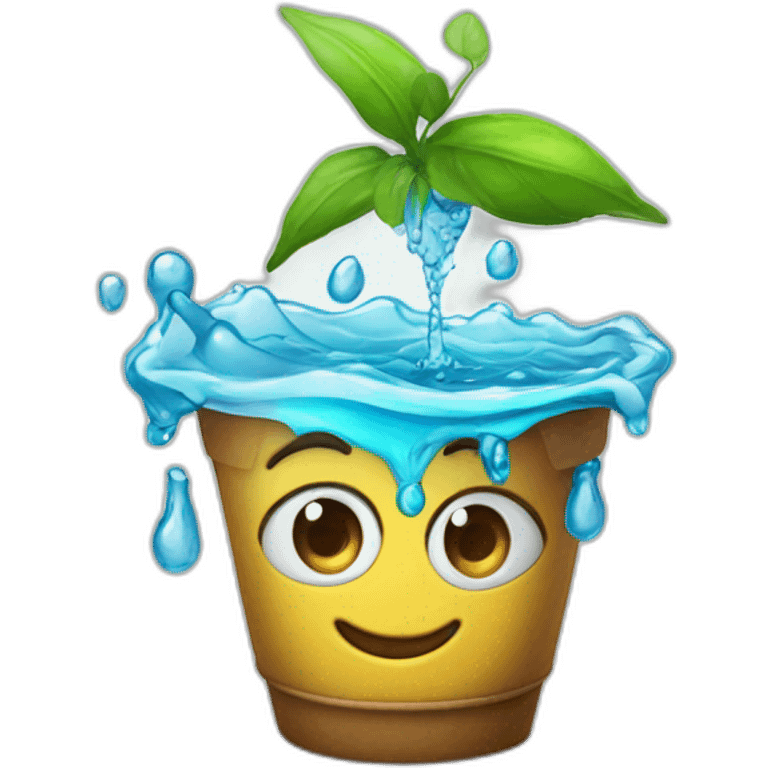 Emoji com peso de academia e garrafinha de agua na mão emoji