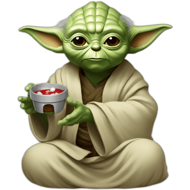 Yoda qui boit du coca emoji