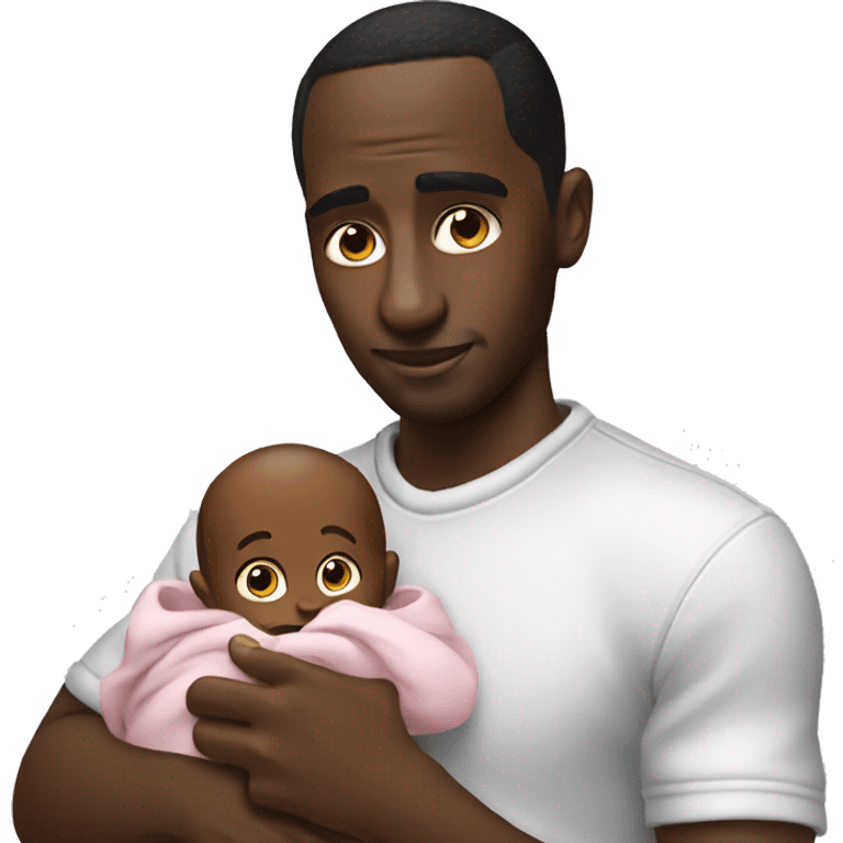 Diddy holding baby oil  emoji