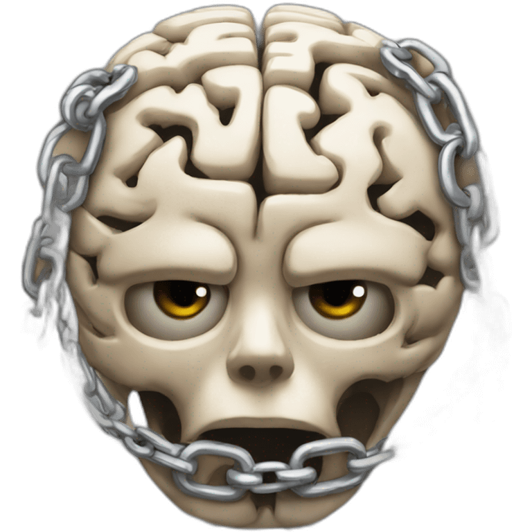 chained brain emoji