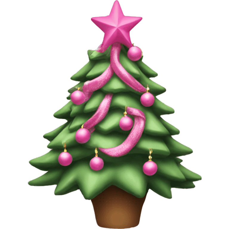 Pink christmas tree  emoji