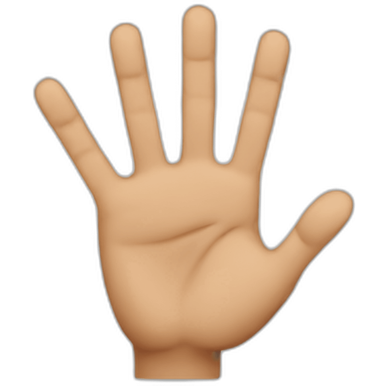 Man showing 3 fingers in right hand emoji