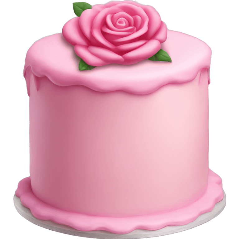 Pink rose cake emoji