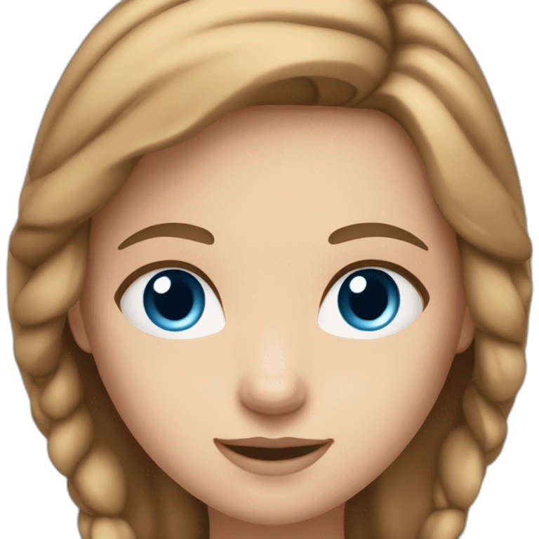 a girl with blue eyes and light brown hair emoji