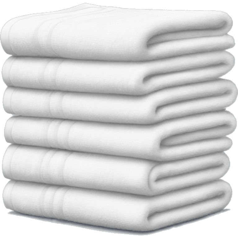 Stack of three white towels emoji