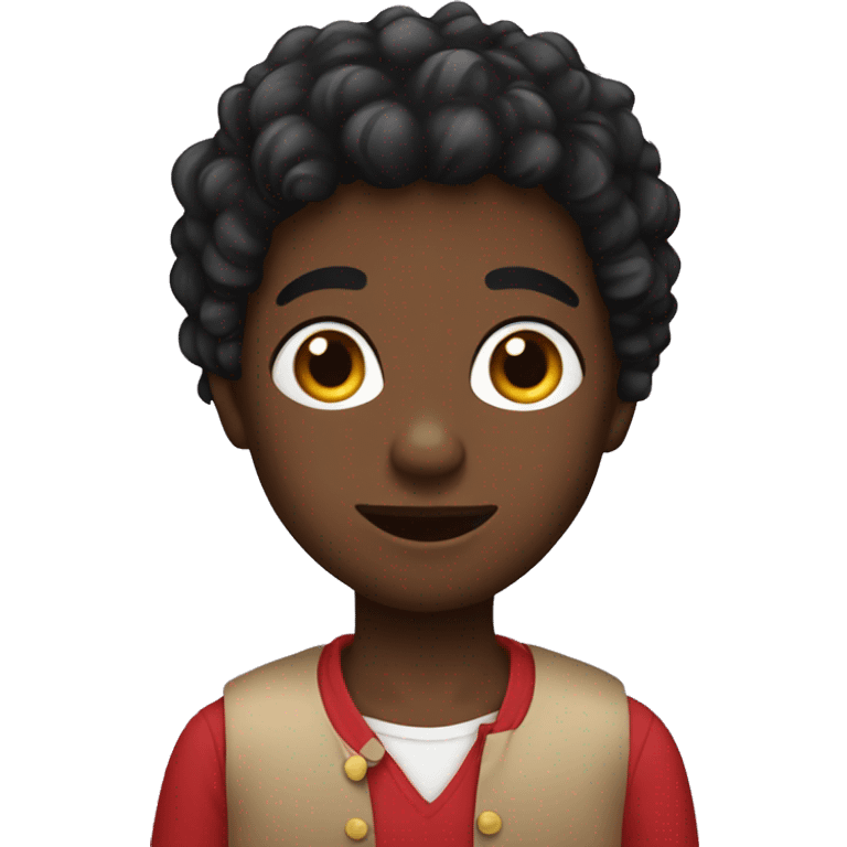 A black coquette boy emoji