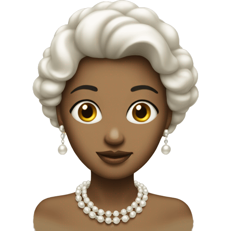 a lady with pearl necklace  emoji