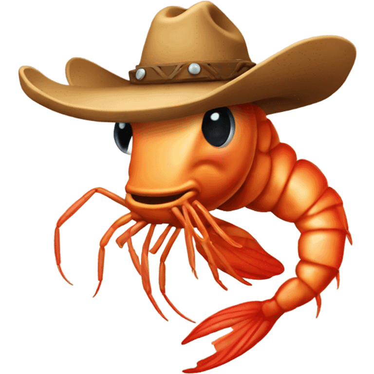 Cowboy shrimp emoji