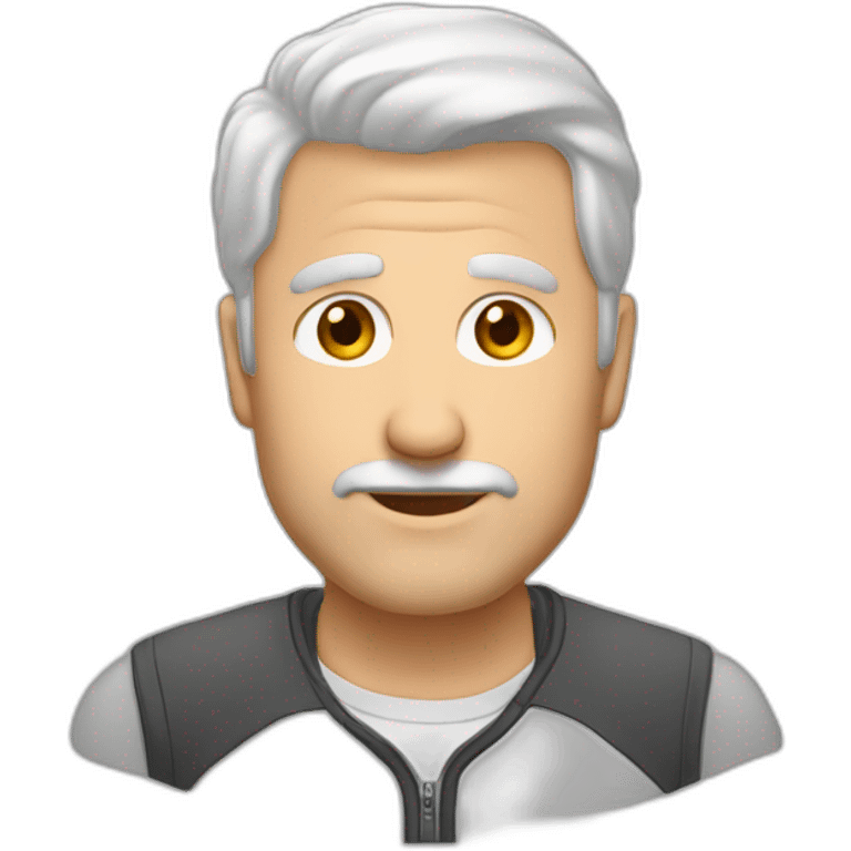 man white, hair style Backham, olhos castanhos, 45 age emoji