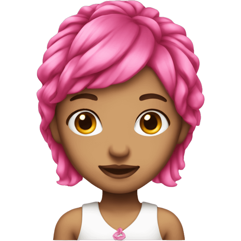 hime girl hot pink hair emoji