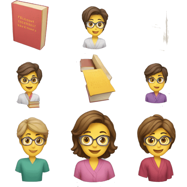 teachers' seminar with books emoji