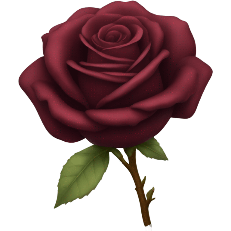 Dark red rose emoji