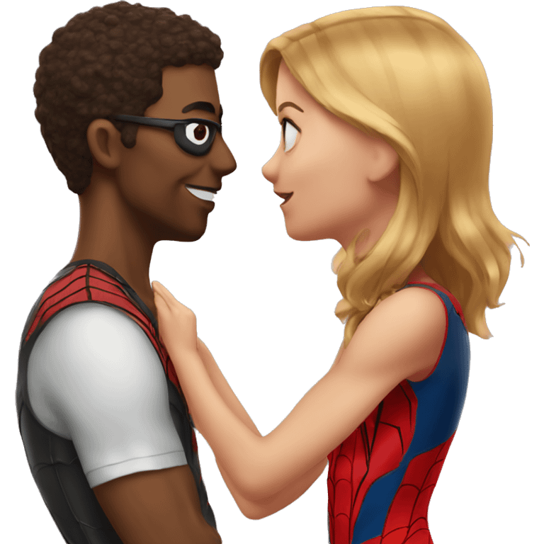 Spiderman who gives a kiss emoji