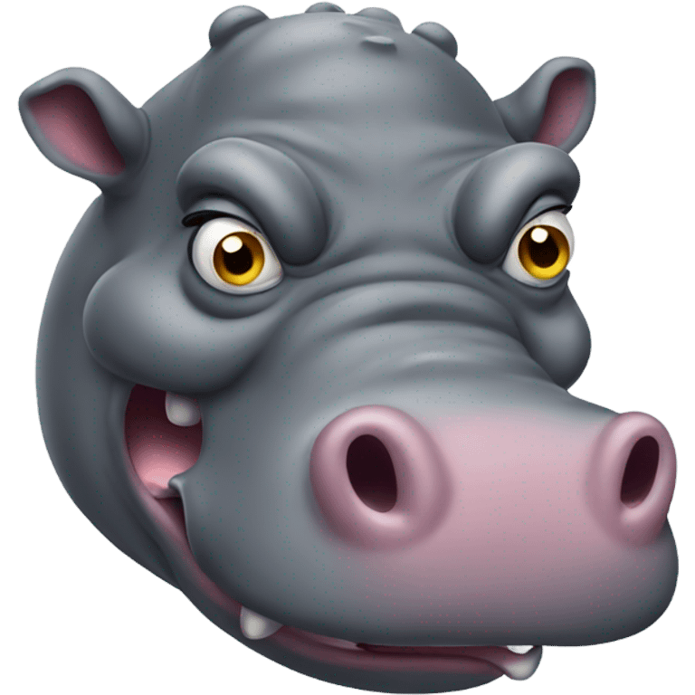 Mad hippo emoji