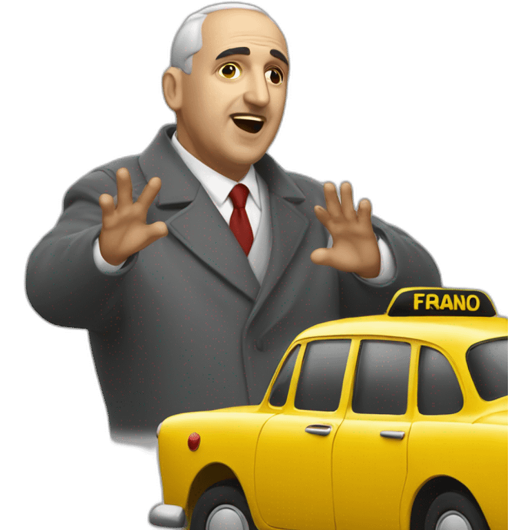 Francisco Franco stopping a taxi emoji