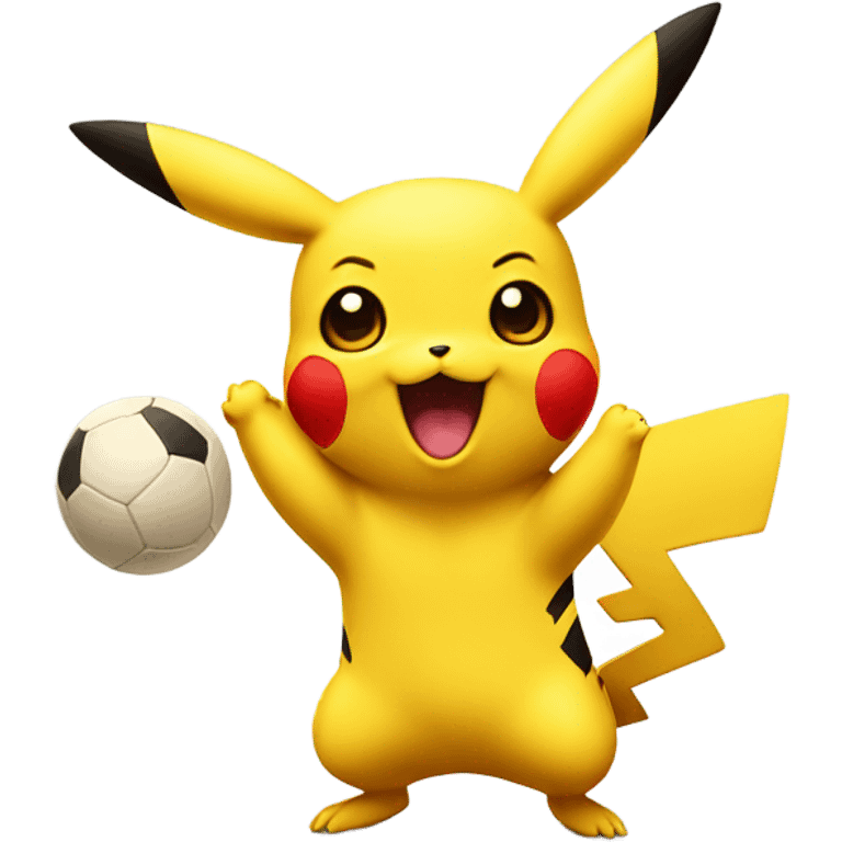 Pikatschu plays Handball  emoji