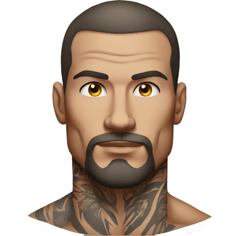 muscular tattooed man portrait emoji