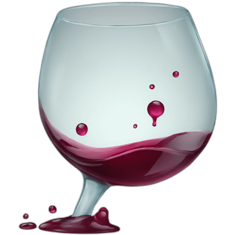 spilled glass wine emoji