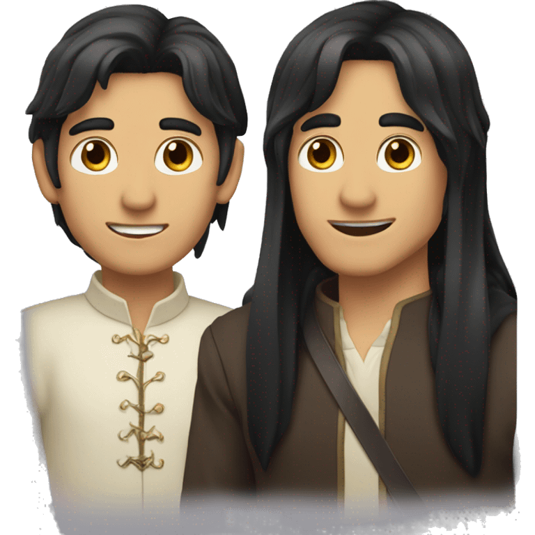 1Man 1male 1boy with long_elf_ears and black colored hair emoji