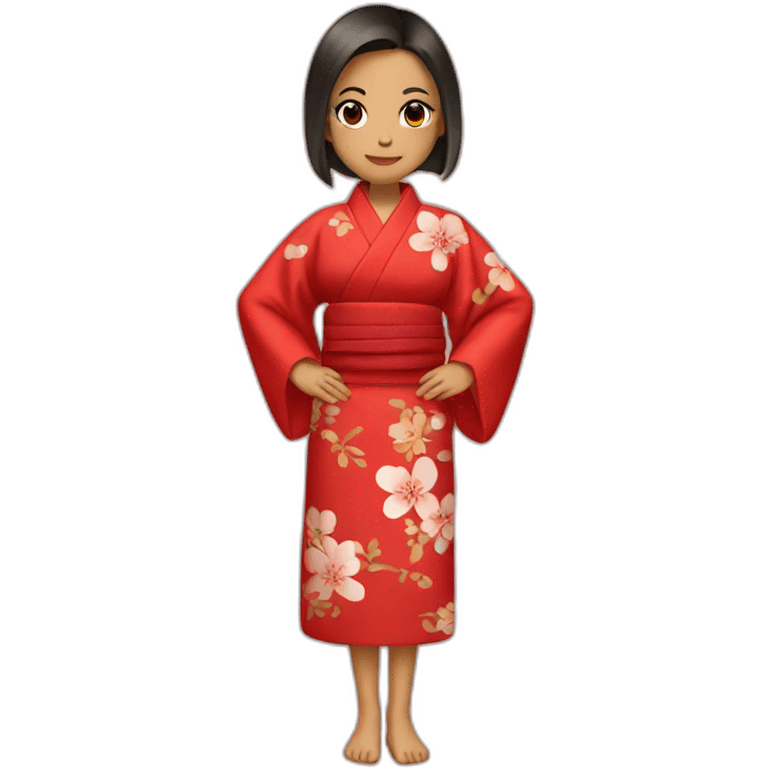 Red kimono dress emoji