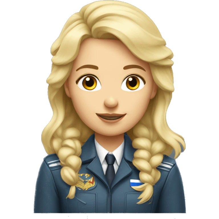 Blonde russian Pilot Girl emoji