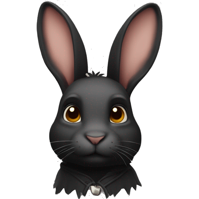 Lapin noir emoji