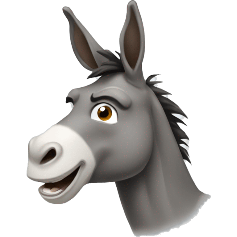 donkey shouting with eyes closed emoji