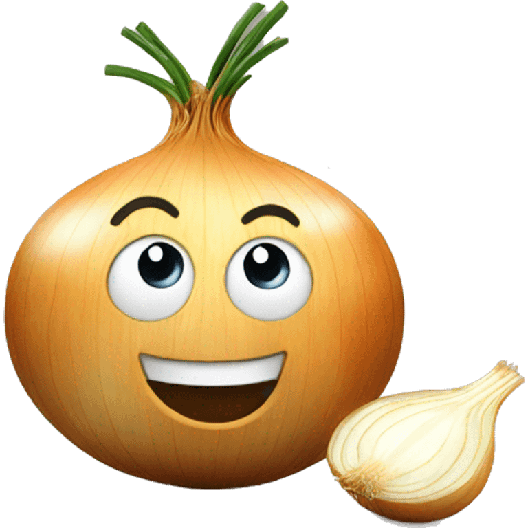 Enjoying an onion emoji