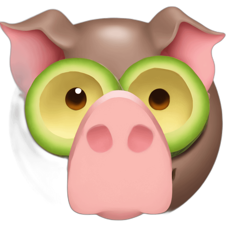 Pig eat advocado emoji