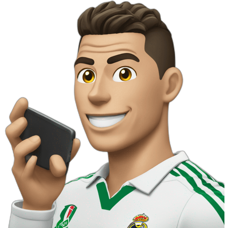 cristiano ronaldo viendo youtube emoji