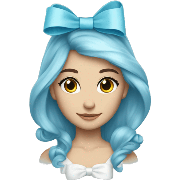 light blue gracie abram’s inspired bow emoji