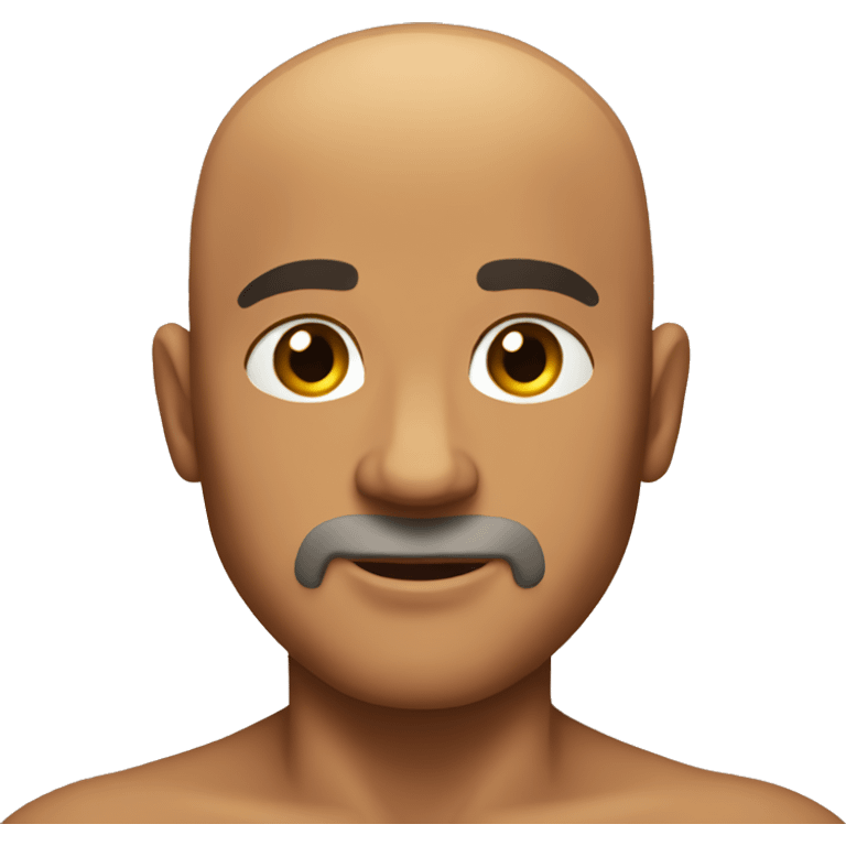 Buff tan bald man emoji