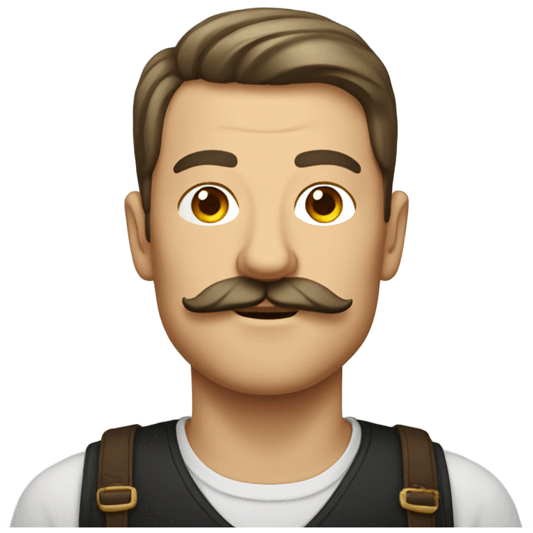 german guy with square mustchar emoji