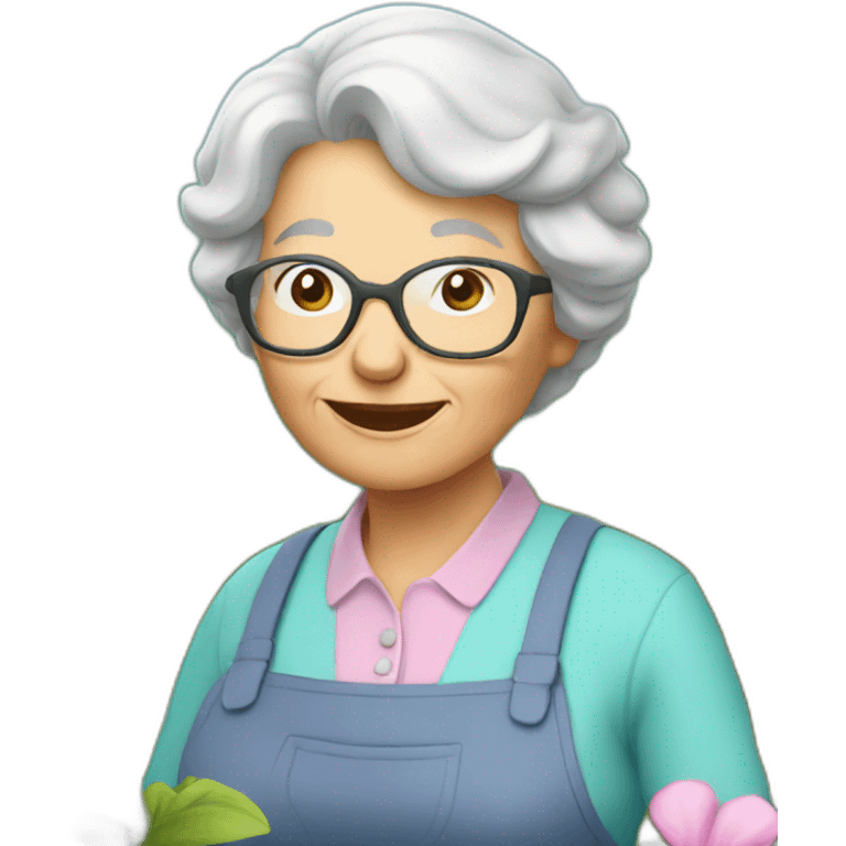 granny working in the garden emoji