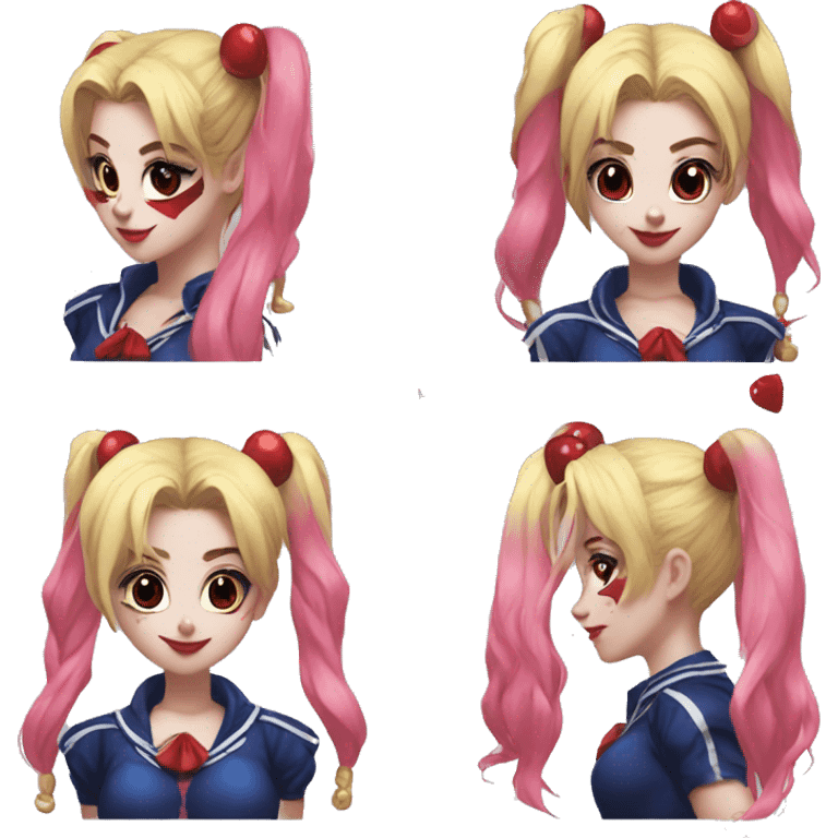 Sailor moon harley quinn  emoji