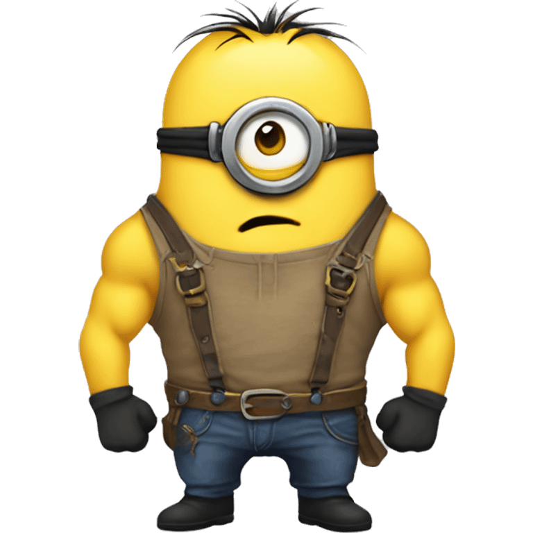 buff minion with a never goon shirt  emoji